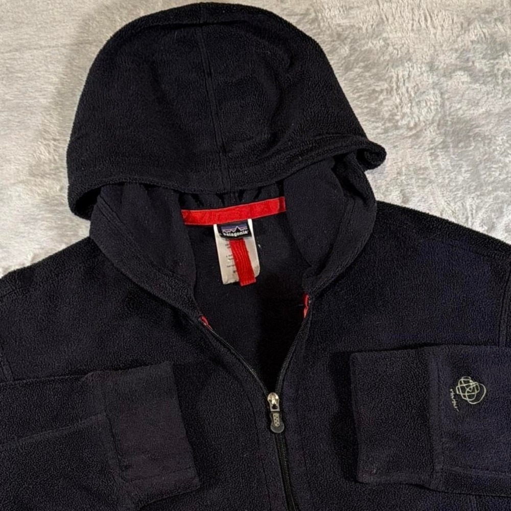 Y2K Vintage Patagonia Full Zip Fleece Hoodie Black Women's Size M